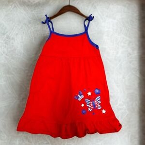 🌟 4T FADED GLORY Summer Dress 4th of July Sleeveless Toddler 🌟